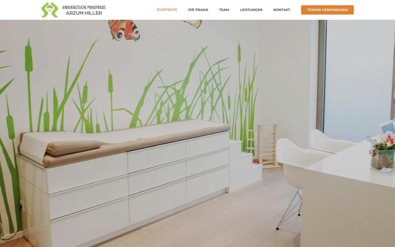 Webseite für Kinderarztpraxis in Düsseldorf – Kinderärztliche Privatpraxis Arzum Hiller
